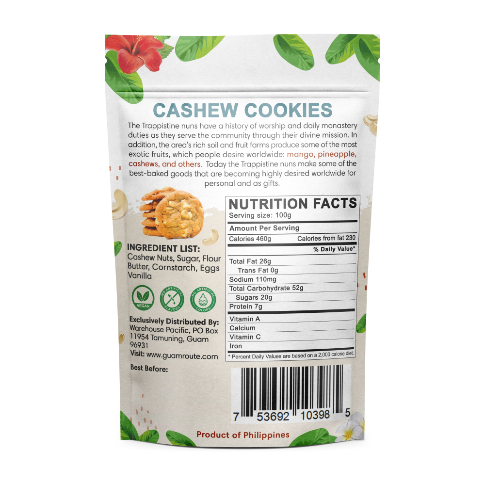 Island Cashew Cookies – Made with Real Cashews | 3-Pouch Set