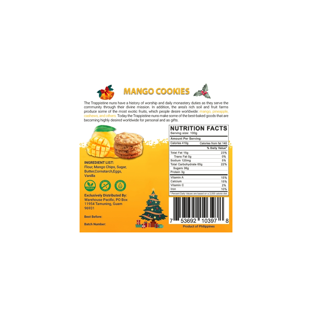 Christmas Mango Cookie Set – alternate view 3, island snack from Guam Route