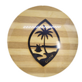 Round Guam Cutting Board GPS authentic island kitchen gift Made In Guam