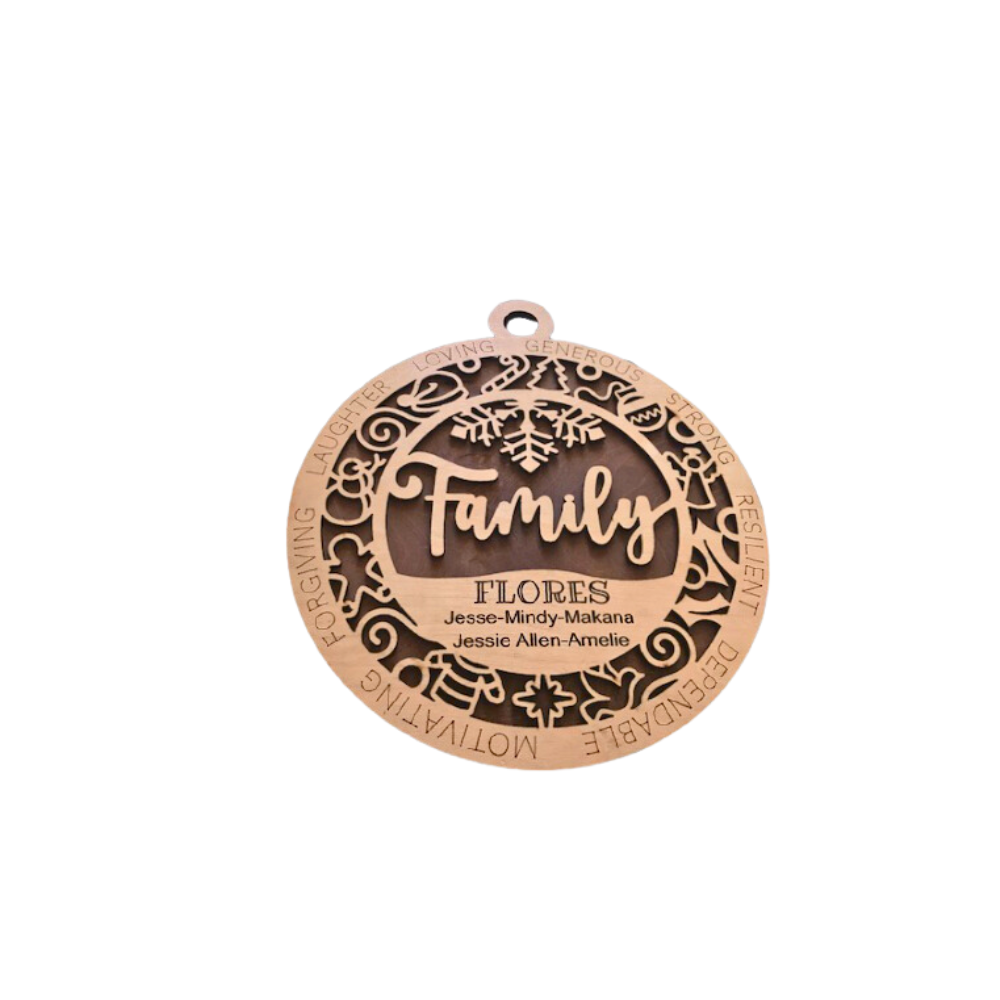 Family Christmas - Large "Excellent for The New Loved One" (Made In Guam)