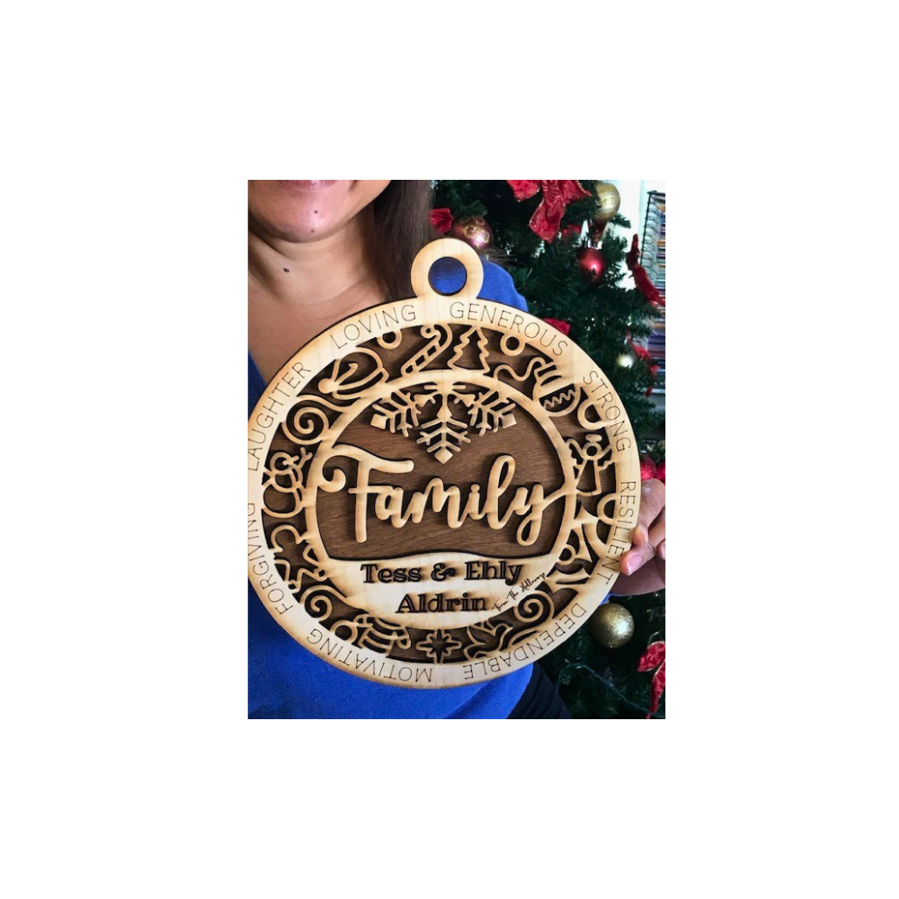 Family Christmas - Large "Excellent for The New Loved One" (Made In Guam)