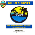 Guam Sunset Magnet GPS authentic island souvenir Made In Guam shipped worldwide