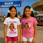 Girl Sirena White detail Guam Route authentic island clothing