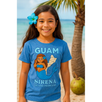 Girl Sirena Ocean Blue Guam island authentic apparel Made In Guam shipped worldwide
