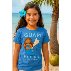 Girl Sirena Ocean Blue Guam island authentic apparel Made In Guam shipped worldwide