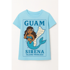 Girl Sirena Ocean Blue back Guam Route island apparel Made In Guam