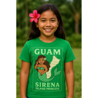 Girl Sirena Green Guam island authentic apparel Made In Guam shipped worldwide
