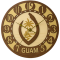 Guam Pride Wall Clock authentic island timepiece Made In Guam shipped worldwide