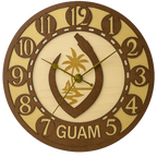 Guam Pride Wall Clock authentic island timepiece Made In Guam shipped worldwide