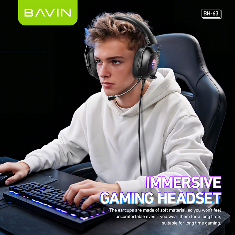 BAVIN BH63 RGB gaming headset – photo 2