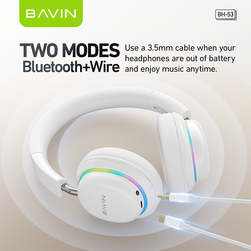 BAVIN BH53 wireless headphones – photo 2