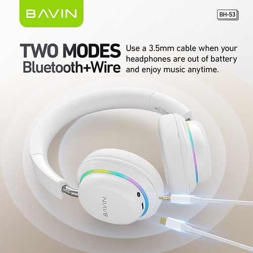 BAVIN BH53 wireless headphones – photo 2