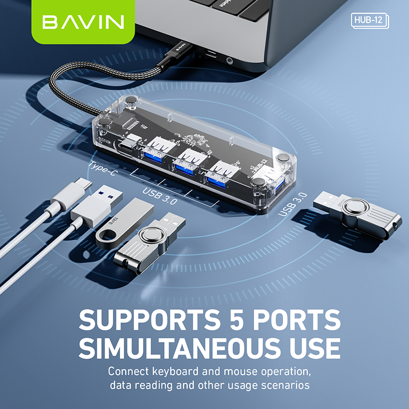 BAVIN I13 6-in-1 USB-C hub – photo 2