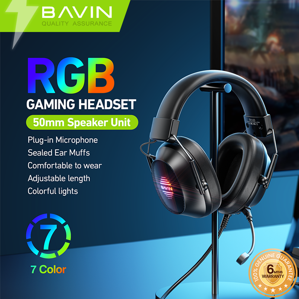 BAVIN BH63 RGB gaming headset – main photo