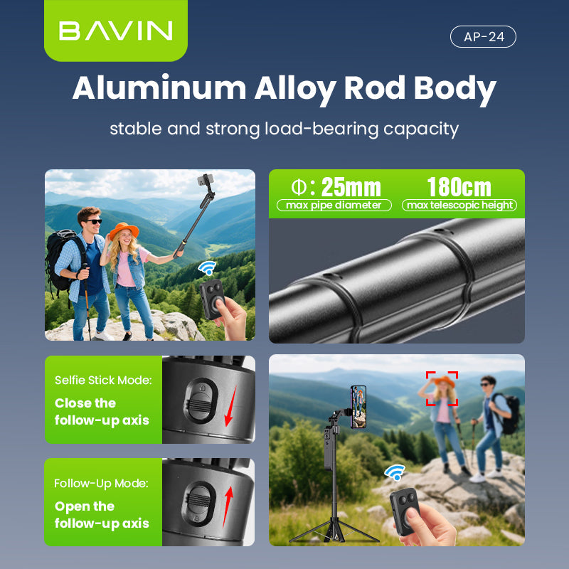 BAVIN P24 AI face-tracking tripod – photo 4