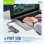 BAVIN I13 6-in-1 USB-C hub – photo 4