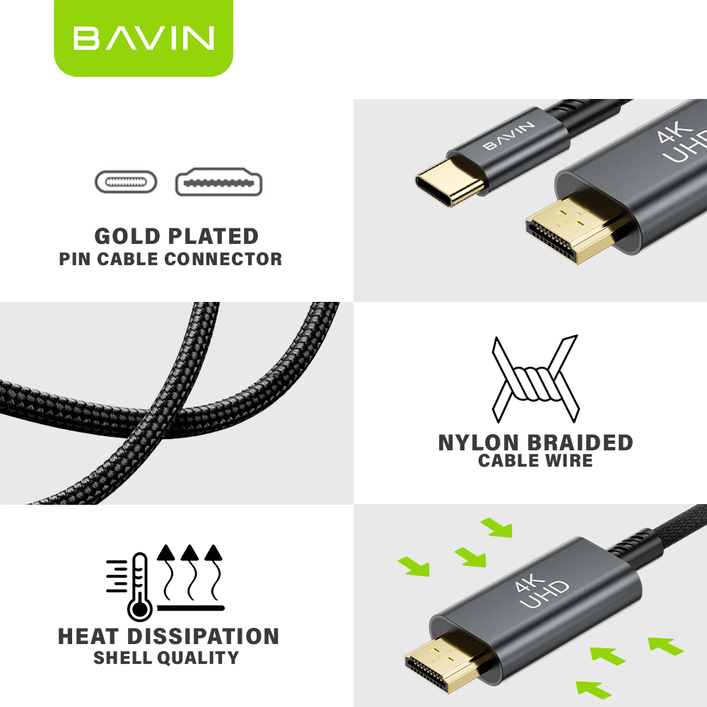 BAVIN HD26 USB-C to HDMI cable – photo 3
