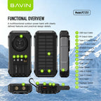 BAVIN PC1251 Solar Power Bank 30,000mAh — Emergency Backup Charger