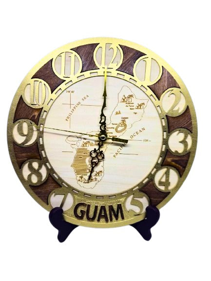 Guam Gold Wall Clock