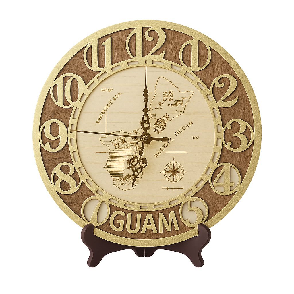 Guam Gold Wall Clock