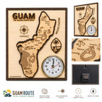New Guam Map Desk Clock