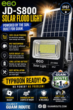 GuamReady Solar 800 Flood Light – Waterproof IP67 LED Security Light