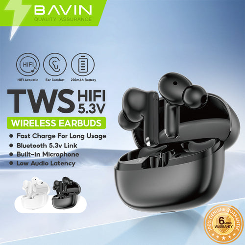 BAVIN BA100 Hi-Res Bluetooth Earbuds with Touch Control detail 1