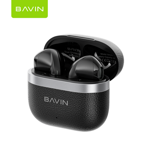 BAVIN BA107 Mini Bluetooth 5.4 Hi-Fi Earbuds with Leather-Style Case