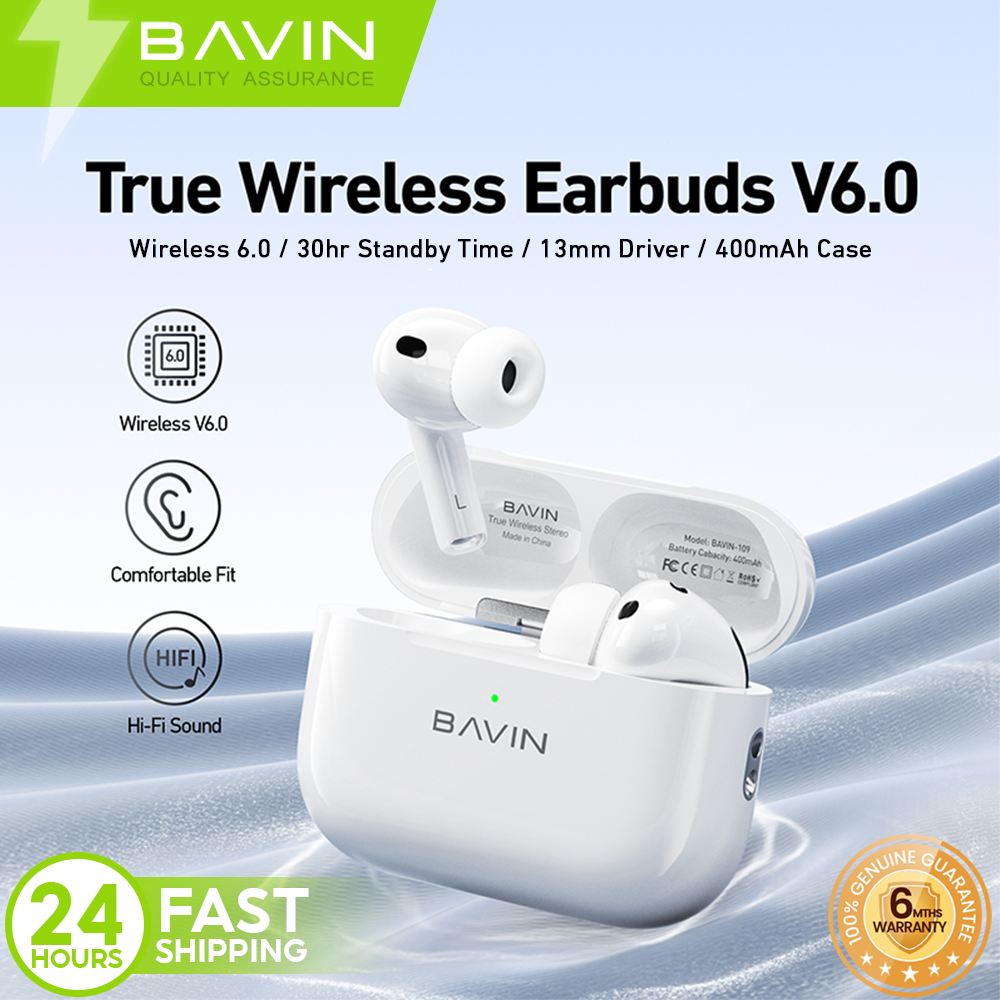 BAVIN BA109 Bluetooth 6.0 Hi-Res Wireless Earbuds detail 1