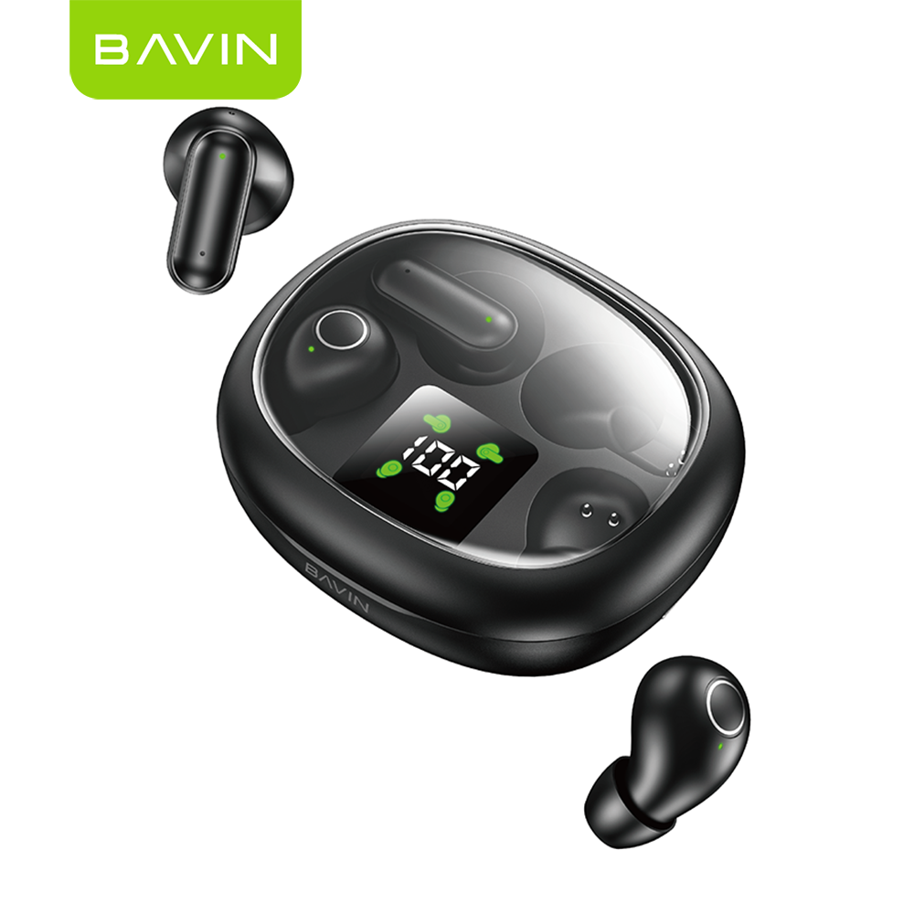 BAVIN BA110 2-in-1 Wireless Earbuds with Smart LED Display