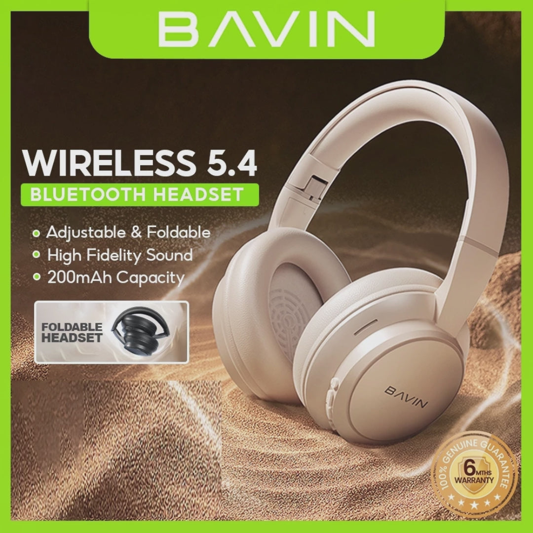 BAVIN BH66 Bluetooth 5.4 Foldable Over-Ear Headphones detail 2