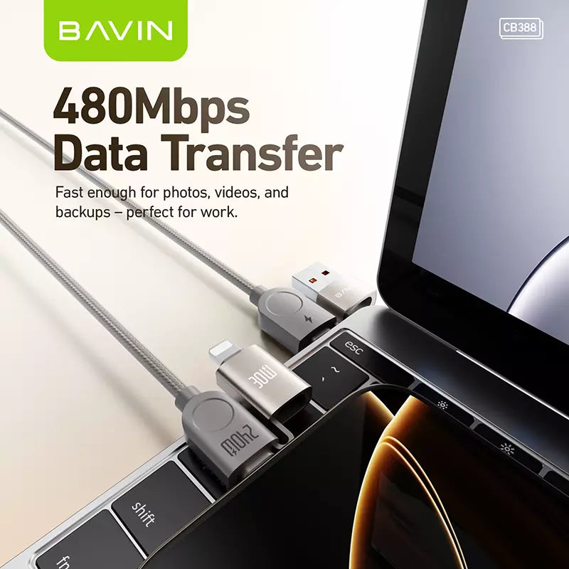 BAVIN CB388 4-in-1 240W Magnetic Fast-Charging Data Cable detail 1