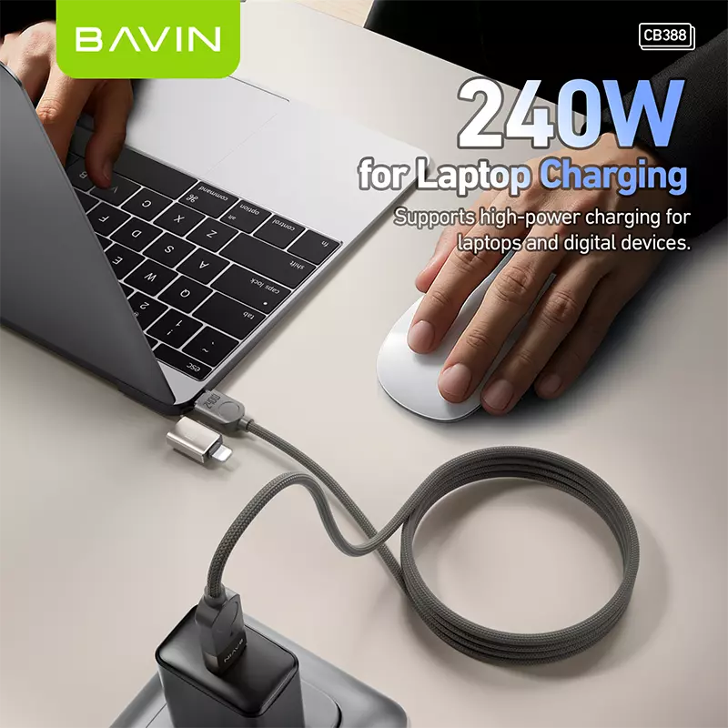 BAVIN CB388 4-in-1 240W Magnetic Fast-Charging Data Cable detail 2