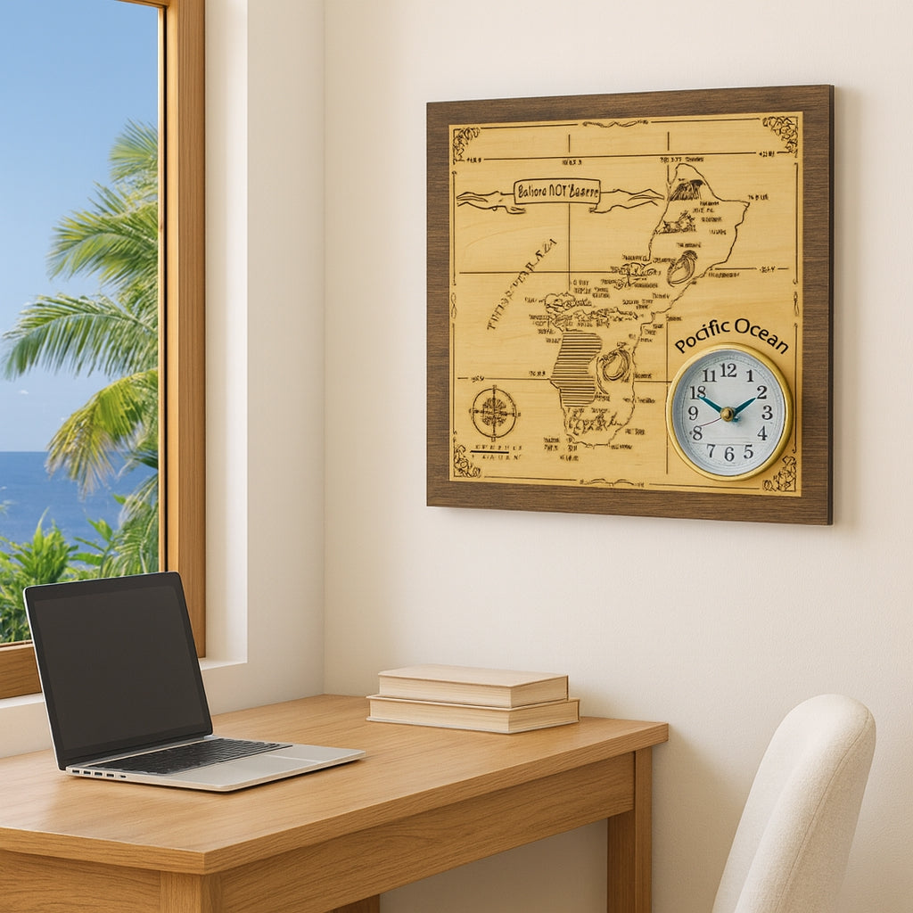 Guam Map Clock