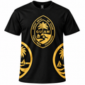 Guam Seal T-Shirt Black & Gold – Great Seal of Guam in gold on a black tee