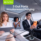 BAVIN PC2138 68W Three-Port Fast-Charging Car Charger detail 2