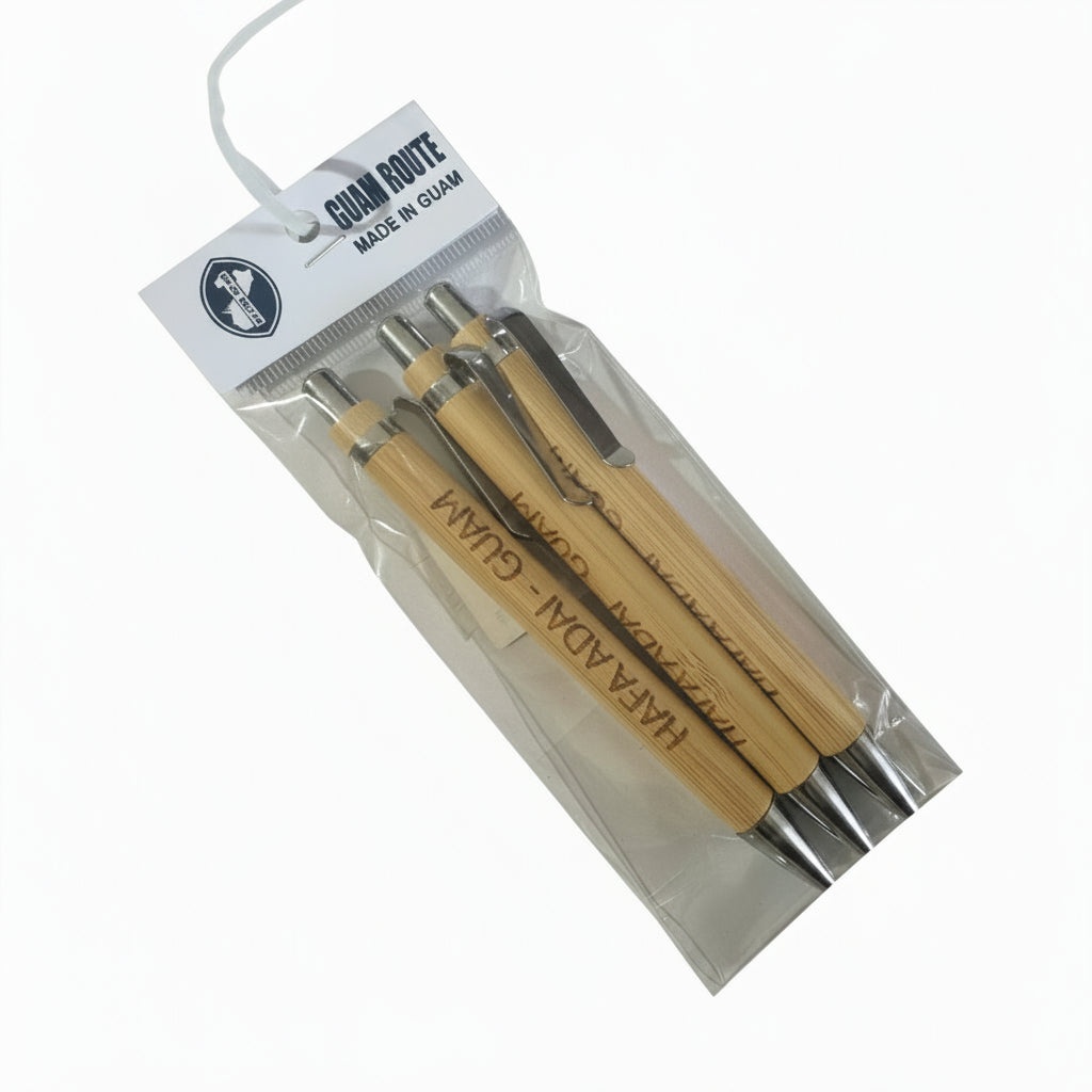 Guam 3 Pen Set – alternate view 2, made in Guam by Guam Route
